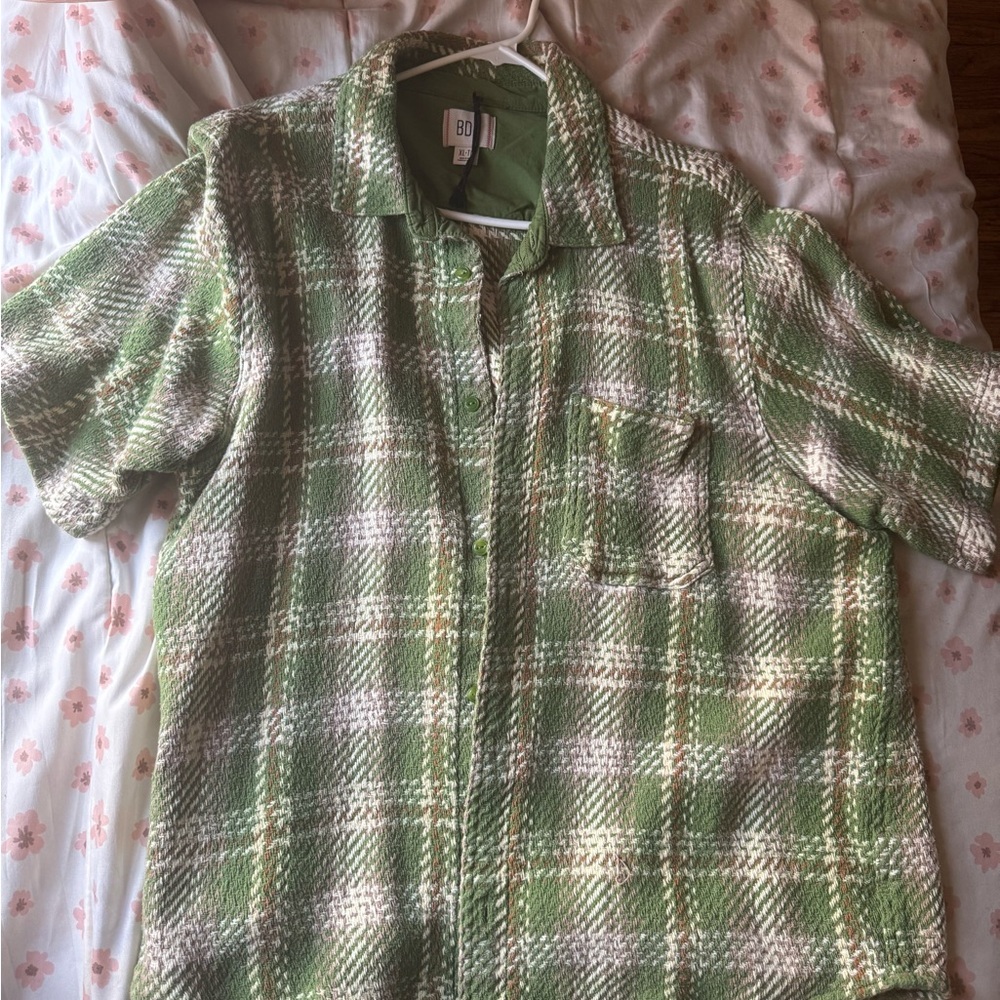 Green Plaid Men's Shirt